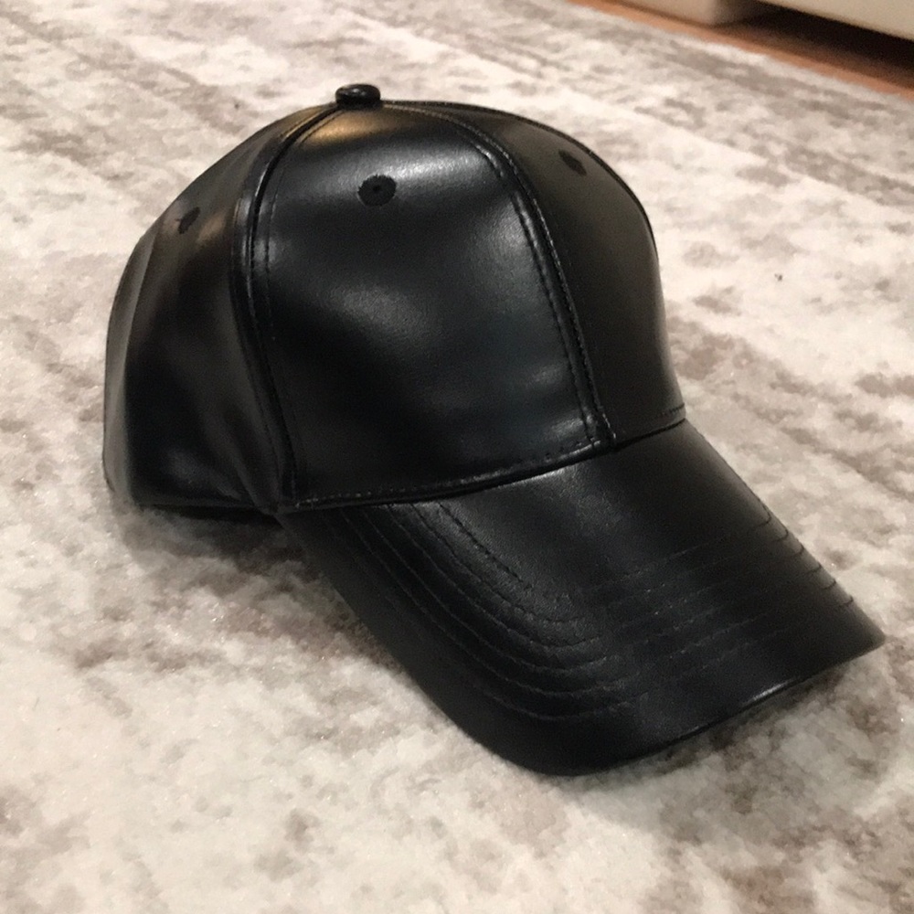 Faux Leather SnapBack Hat